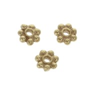 4mm Flower-shape round beads - Gold plated 3 micron x4|raw }}