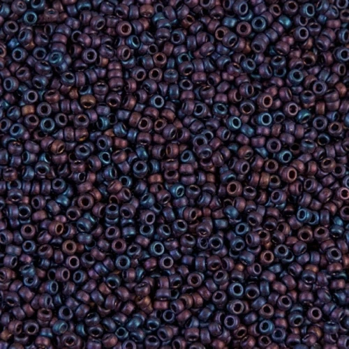 Miyuki Seed Beads 15/0 2005 - Mat Metallic Dark Raspberry Iris x8g