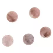 8mm Gemstone round Cabochon - Rhodonite x1