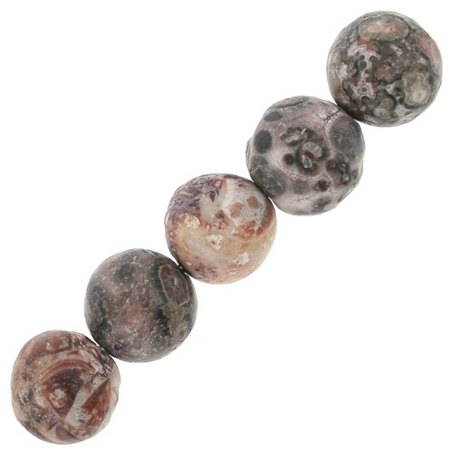 8mm Round gemstones beads- Jasper Leopard x10