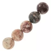 10mm Round gemstones beads- Jasper Leopard x5