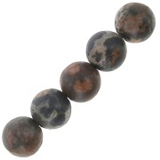3mm Round gemstones beads- Jasper Leopard x25