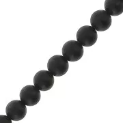 2mm round gemstone beads - Black Agate Mat x36cm