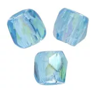 Fire Polished faceted round beads 2mm Aquamarine AB x50