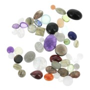 Assortment of small gemstone cabochons - 3 mm to 10 mm x15g|raw }}