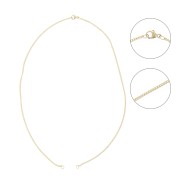 1.6mm Curb mesh choker for spacer - Gold filled x43 cm