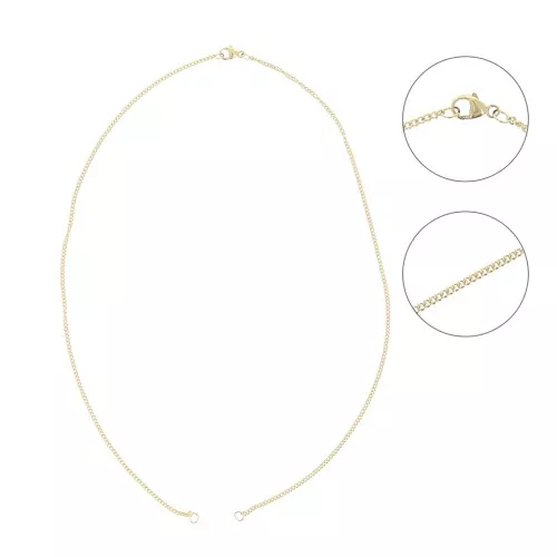 1.6mm Curb mesh choker for spacer - Gold filled x43 cm
