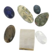 Assortment of large gemstone cabochons - 10 mm to 25 mm x25g
