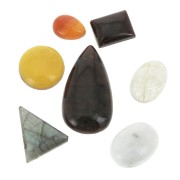 Assortment of large gemstone cabochons - 10 mm to 25 mm x25g