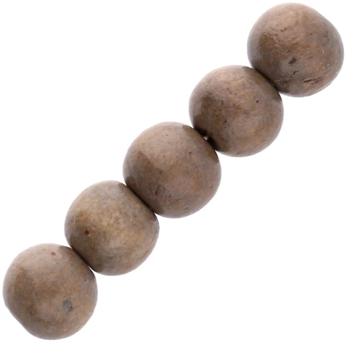 Round Jujube wood beads 8 mm - Brown x10