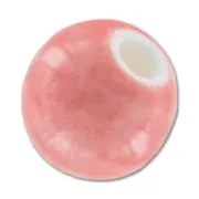 Ceramics bright beads 9mm Light rose x5