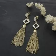 11.5x9mm Epoxy resin round earstuds with ring - Fine Gold Plated - Pastel Yellowx2