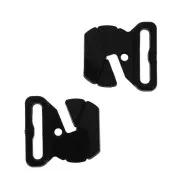 17mm Swimsuit Clasp - oval shape - Black x1