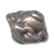 Metal bead chain motif 10x12mm old copper tone x1|raw }}