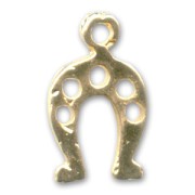 Horseshoe charm 14mm fine Gold plated x1|raw }}
