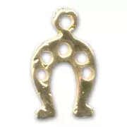 Horseshoe charm 14mm fine Gold plated x1