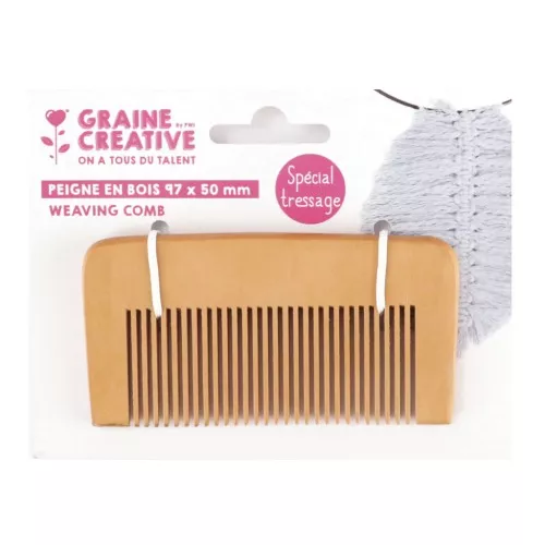97x50mm Macrame weaving comb - Natural x1