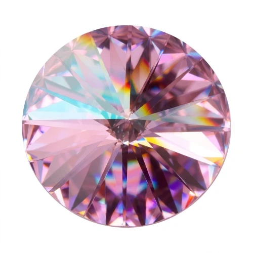 PureCrystal 1122 Rivoli Round Stone 8mm Rose