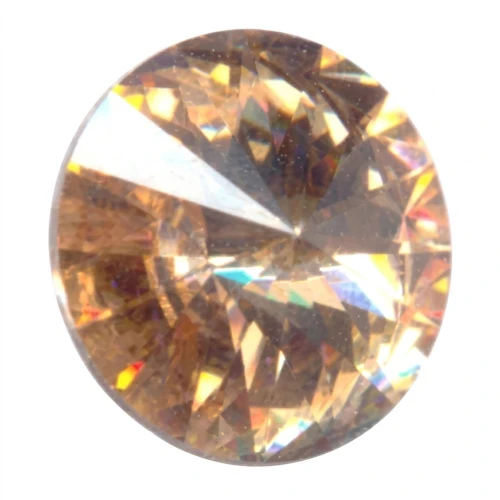 PureCrystal 1122 Rivoli Round Stone 8mm Light Colorado Topaz