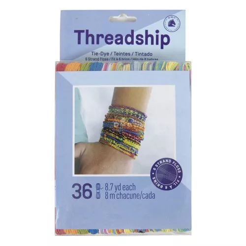 Assortment 36 skeins 6 strands for brazilian bracelet & embroidery - Tie-Dye x1