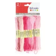 12 skeins assortment for brazilian bracelet & embroidery - Multi Pink x1