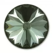 PureCrystal 1122 Rivoli Round Stone 8mm Black Diamond