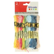 12 skeins assortment for brazilian bracelet & embroidery - Pastel x1
