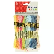 12 skeins assortment for brazilian bracelet & embroidery - Pastel x1