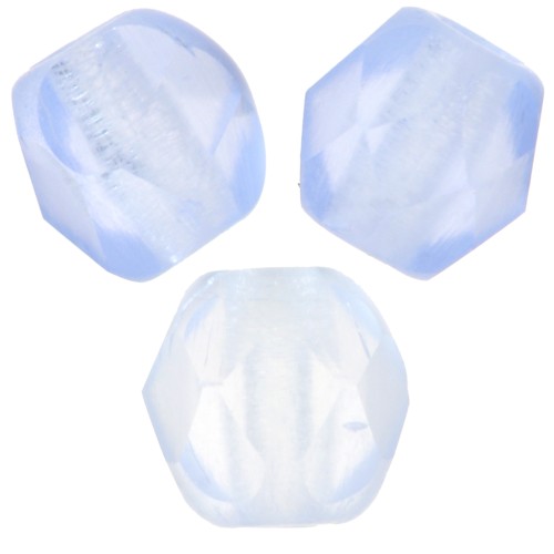 Fire Polished faceted round beads 4mm Light Sapphire Mat x50