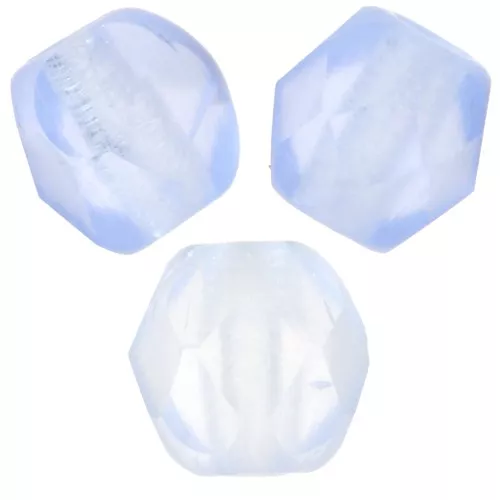 Fire Polished faceted round beads 4mm Light Sapphire Mat x50