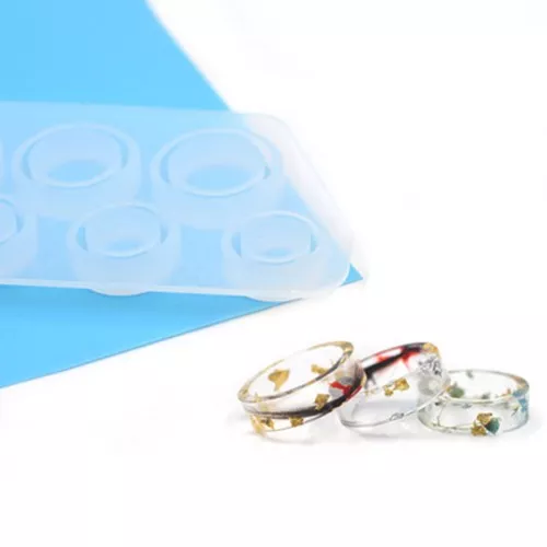 Silicone mold to make 8 inclusion resin rings x1