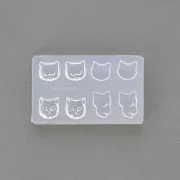 52x32.5x6mm Silicone mold for resin Mini cat's head x1