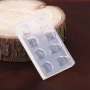 52x32.5x6mm Silicone mold for resin Mini cat's head x1