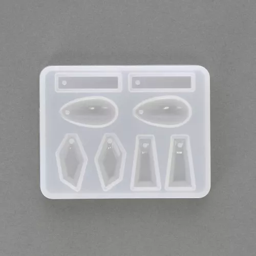 68.5x53x7mm Silicone mold for making mini resin pendants x1