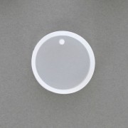 Round silicone mold for making resin pendants x1