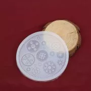 Silicone mold for resin - Gear pattern x1