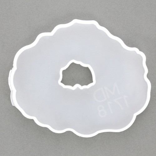128x108mm Silicone mold - hollow geode shape for resin x1