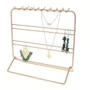 20x21cm Metal jewelry holder display - Rose Gold Tone x1