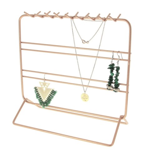 20x21cm Metal jewelry holder display - Rose Gold Tone x1