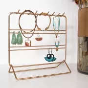 20x21cm Metal jewelry holder display - Rose Gold Tone x1