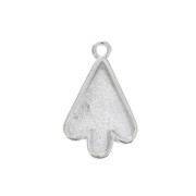 Arrow pendant for UV resin and polymer clay 29x17.5 mm - Silver plating finx1|raw }}