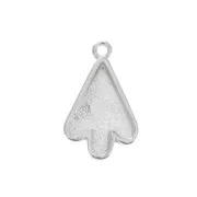 Arrow pendant for UV resin and polymer clay 29x17.5 mm - Silver plating finx1