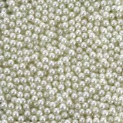 1.5mm Round no-hole beads - mini PureCrystal beads 5809- Cream Pearl x50