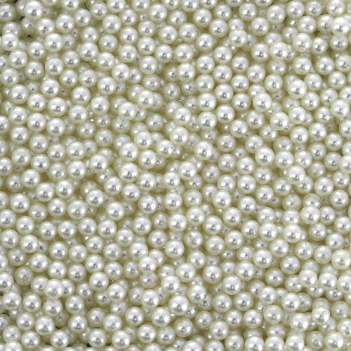 1.5mm Round no-hole beads - mini PureCrystal beads 5809- Cream Pearl x50