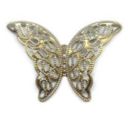 Filigree butterfly finding 26x38mm Old Brass tone x1|raw }}
