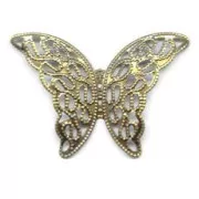 Filigree butterfly finding 26x38mm Old Brass tone x1
