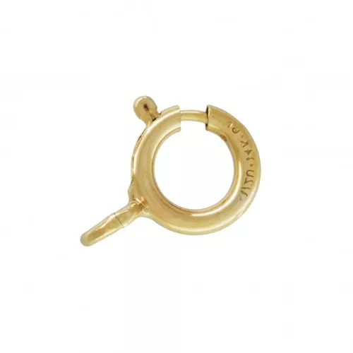5mm Spring clasps with open ring - Gold filled x20