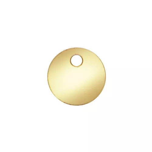 6mm Round sequin - thickness 0.3 mm - Gold-filled x20