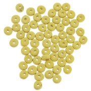 5.3x2.5mm Ceramic Heishi beads - Lemon Yellow mat x30