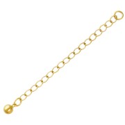 55mm cable mesh extension chains with ball - Gold Filled x20|raw }}